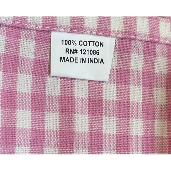 Pink Gingham Flamingo Placemats W/Cloth Napkins Set Of 8 Cotton Beach Summer - Picture 7 of 7